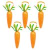5pcs; Easter Carrot Hanging Ornaments; Premium Foam Glitter Artificial Carrots For Easter Decoration