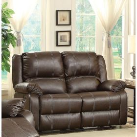Zuriel Loveseat (Motion) in Brown PU 52281