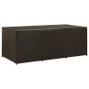 Patio Storage Box Poly Rattan 70.8"x35.4"x29.5" Brown