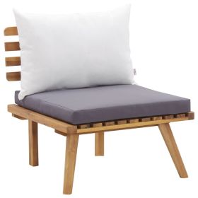 Patio Chair with Cushions Solid Acacia Wood