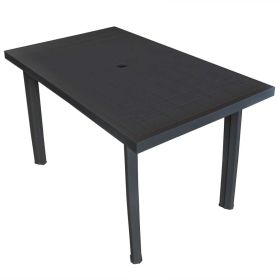 Patio Table Anthracite 49.6"x29.9"x28.3" Plastic