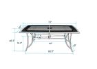 [Only for pickup]Handmade Dining Table Contemporary Rectangle Porcelain-Top Design with Heavy-Duty Aluminum Frame