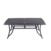 [Only for pickup]Handmade Dining Table Contemporary Rectangle Porcelain-Top Design with Heavy-Duty Aluminum Frame