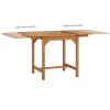 Extending Patio Table (43.3"-63")x31.5"x29.5" Solid Teak Wood