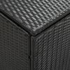 Patio Storage Box Poly Rattan 70.8"x35.4"x29.5" Black
