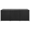Patio Storage Box Poly Rattan 70.8"x35.4"x29.5" Black