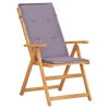 Reclining Patio Chairs 2 pcs Brown Solid Acacia Wood