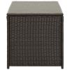Patio Storage Box Poly Rattan 39.3"x19.6"x19.6" Brown