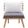 Patio Chair with Cushions Solid Acacia Wood