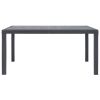 Patio Table Brown 59"x35.4"x28.3" Plastic Rattan Look