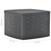 Side Table Anthracite 21.3"x21.3"x14.4" Plastic