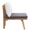 Patio Chair with Cushions Solid Acacia Wood