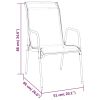 Patio Chairs 6 pcs Steel and Textilene Black