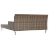 2-Person Patio Sun Bed with Cushions Poly Rattan Brown