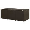 Patio Storage Box Poly Rattan 70.8"x35.4"x29.5" Brown