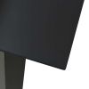 9 Piece Patio Dining Set PVC Rattan Black