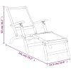Patio Deck Chair with Table Solid Wood Acacia and Textilene