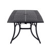 [Only for pickup]Handmade Dining Table Contemporary Rectangle Porcelain-Top Design with Heavy-Duty Aluminum Frame
