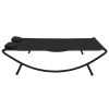 Patio Lounge Bed Fabric Black