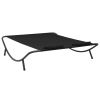 Patio Lounge Bed Fabric Black