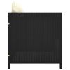 Patio Sofa with Cushions Black Poly Rattan
