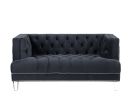 Ansario Loveseat; Charcoal Velvet 56461