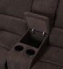 Madden Loveseat w/Console (Motion); Brown Chenille 55446