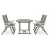 5 Piece Patio Dining Set Solid Acacia Wood Gray