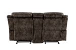 Zubaida Loveseat w/Console (Glider &amp; Motion); 2-Tone Chocolate Velvet 55021