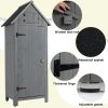 30.3'L X 21.3'W X 70.5'H Outdoor Storage Cabinet Tool Shed Wooden Garden Shed Gray