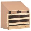 Chicken Laying Nest 2 Compartments 24.8"x15.7"x25.6" Solid Pine Wood