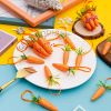 5pcs; Easter Carrot Hanging Ornaments; Premium Foam Glitter Artificial Carrots For Easter Decoration