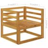 Patio Chair with Cream Cushions Solid Acacia Wood