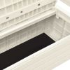 Patio Storage Bench 52.2" Plastic White