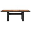 Patio Dining Table Black 78.7"x39.4"x29.1" Poly Rattan