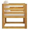 Patio Chair with Cream Cushions Solid Acacia Wood