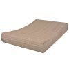 Patio Lounge Bed Poly Rattan Beige
