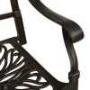 Swivel Patio Chairs 2 pcs Cast Aluminum Bronze