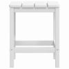 Patio Adirondack Chair with Table HDPE White