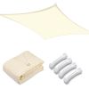 16'x16' Square Sun Shade Sail/ Rice White