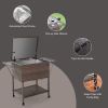 Outdoor Portable Rattan Cooler Cart Trolley
