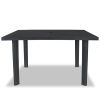 Patio Table Anthracite 49.6"x29.9"x28.3" Plastic