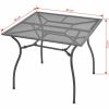 Patio Table 35.4"x35.4"x28.3" Steel Mesh