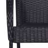 Stackable Patio Chairs 2 pcs Poly Rattan Black