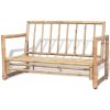4 Piece Patio Lounge Set with Cushions Bamboo