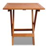 Bistro Table 18.1"x18.1"x18.5" Solid Acacia Wood