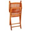 3 Piece Folding Patio Dining Set Solid Eucalyptus Wood