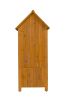 30.3'L X 21.3'W X 70.5'H Outdoor Storage Cabinet Tool Shed Wooden Garden Shed Natural