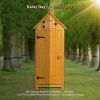 30.3'L X 21.3'W X 70.5'H Outdoor Storage Cabinet Tool Shed Wooden Garden Shed Natural