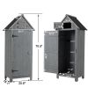 30.3'L X 21.3'W X 70.5'H Outdoor Storage Cabinet Tool Shed Wooden Garden Shed Gray